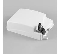 Caja de enchufe impermeable con cerradura tipo 86 con llave, toma de corriente al aire libre y cubierta protectora de interruptor, instalación autoadhesiva para uso comercial en casa, oficina