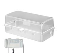 Caja de enchufe impermeable: salida eléctrica resistente a la intemperie, recinto de almacenamiento de cables seguro | Estuche organizador de power Strip al aire libre, unión utilidad a prueba de lluv