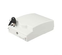 Caja de enchufe tipo 86 con cerradura, cubierta impermeable para interruptor exterior con llave, funda protectora autoadhesiva para baño, pared transparente (negro)