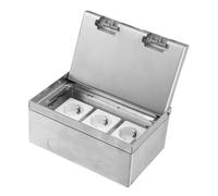 Caja de enchufes de suelo, 16A AC250V 4000W Set de enchufes de suelo de acero inoxidable, enchufe de suelo impermeable retráctil, enchufe empotrable con 3 estándares EU, enchufe de suelo eléctrico