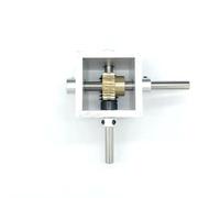 Caja de engranajes cónicos en ángulo recto, Reductor de engranajes helicoidales de 90 grados, relación 1:10/1:20, eje de 6 mm y 8 mm(Type 1 8mm shaft)