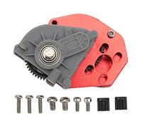 Caja de engranajes de automóviles RC Profesional Caja de engranaje de transmisión de alta precisión para Axial SCX24 1/24 RC Crawler Premium Aluminum Aluming Plastic 32.5x27 mm (Rojo)