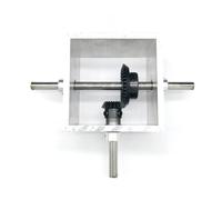 Caja de engranajes helicoidales de ángulo recto, Engranaje cónico de ángulo recto de 90 grados, reductor 1:2, acero 45, eje de 6 mm/8 mm, paquete de 2(6mmAxis)