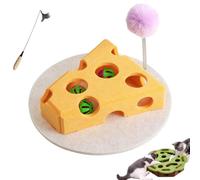 Caja de enriquecimiento de rompecabezas para rascar gatos, caja de enriquecimiento de lima de uñas para gatos con campana, caja de laberinto de fieltro mental para estimular los instintos energéticos