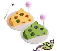 Caja de enriquecimiento de rompecabezas para rascar gatos, caja de enriquecimiento de lima de uñas para gatos con campana, caja de laberinto de fieltro mental para estimular los instintos energéticos