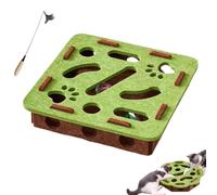 Caja de enriquecimiento de rompecabezas para rascar gatos, caja de enriquecimiento de lima de uñas para gatos con campana, caja de laberinto de fieltro mental para estimular los instintos energéticos