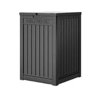 Caja de entrega de paquete de 48 galones para porche, caja de almacenamiento con seguridad con cerradura, gran pared de resina de doble pared para entrega de paquetes al aire libre y caja de cubierta