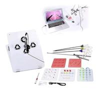 Caja de entrenamiento de cirugía laparoscópica con 4 instrumentos quirúrgicos y 6 módulos de entrenamiento, for estudiantes de enfermería y formación docente.