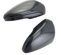 Caja de Espejo con patrón de Fibra de Carbono, Cubierta de Espejo retrovisor Lateral Negra, Compatible con Focus MK4 2019 2020 2021 2022 2023 versión Estadounidense LHD(Carbon Fiber Sticker)