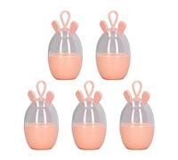 Caja de esponjas de Maquillaje de 5 uds., Caja de Almacenamiento de Huevos de Belleza portátil de Gran Capacidad con Dibujos Animados Bonitos para Mujeres y niñas