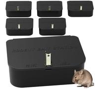 Caja de estación de ratas con 1 llave, solución completa para roedores que mantiene a las ratas alejadas, seguras para mascotas y niños, cerradura y llave disponibles, reutilizable y duradera,