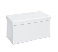 Caja de estructura rígida plegable revestida en polipiel blanca