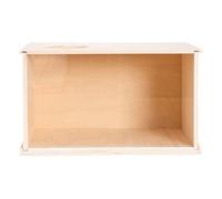 Caja de Excavación para Hámster Juguete de Arena para Escondite de Animales Pequeños Decoración de Jaula Material de Madera Y Acrílico Adecuado- Size L