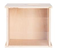Caja de Excavación para Hámster Juguete de Arena para Escondite de Animales Pequeños Decoración de Jaula Material de Madera Y Acrílico Adecuado- Size S