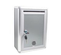 Caja de excitación con candado 215 x 105 x 285 mm, caja de donación, caja de comentarios, urna, caja de aluminio para oficina, centro de clientes, hotel, hogar