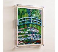 Caja de exhibición acrílica a prueba de polvo, compatible con Le-go 31220 Bridge over the Water Lily Pond, marco de fotos montado en la pared (modelos no incluidos) (A)