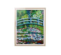 Caja de exhibición acrílica a prueba de polvo, compatible con Le-go 31220 Bridge over the Water Lily Pond, marco de fotos montado en la pared (modelos no incluidos)