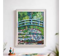 Caja de exhibición acrílica a prueba de polvo, compatible con Le-go 31220 Bridge over the Water Lily Pond, marco de fotos montado en la pared (modelos no incluidos)