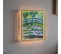 Caja de exhibición acrílica a prueba de polvo, compatible con Le-go 31220 Monet's Bridge Over the Water Lilies Model Marco de fotos, vitrina montada en la pared (modelos no incluidos)