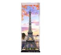 Caja de exhibición acrílica, kit de modelo compatible con Lego 10307 Torre Eiffel, caja acrílica transparente para mostrar muñecas, caja de exhibición a prueba de polvo (solo caja)