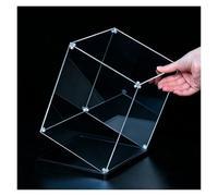 Caja de exhibición acrílica para coleccionables, vitrinas apilables transparentes con base de madera y plástico, vitrina pequeña, 40 x 15 cm