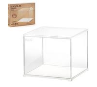 Caja de exhibición acrílica Rolife Transparente con cubierta antipolvo diseñada para casa de muñecas/Kit de casa en miniatura DIY/Rompecabezas 3D/Figuras de acción (28,7x23,7x24,4cm