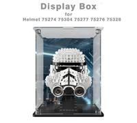 Caja de exhibición de acrílico para casco Lego 75276 75277 75304, juego de bloques de construcción, vitrina a prueba de polvo, estuche de exhibición para modelos de juguetes de ladrillos for 75328 18x