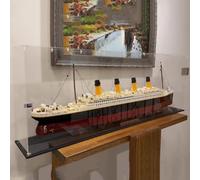 Caja de exhibición de acrílico para modelo Lego 10294 Titanic, caja transparente a prueba de polvo, compatible con 10294 (solo vitrina, kit no incluido) (transparente, 2 mm)