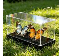 Caja de exhibición de acrílico, Vitrina de acrílico Transparente para Mariposas, a Prueba de Polvo, Caja Protectora para especímenes de taxidermia y entomología, 20"x12"x8", Almacenamiento d
