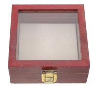 Caja de exhibición de madera color café con tapa acrílica para especímenes de mariposas, marco para taxidermia de insectos