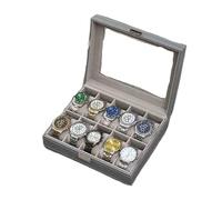 Caja de exhibición separada para relojes con techo corredizo, caja de almacenamiento para el hogar con exquisita caja de exhibición de relojes a prueba de polvo (verde, 25,5 x 20 x 8 cm)