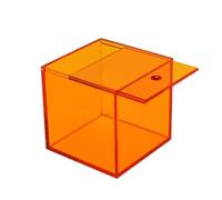 Caja de exhibición Transparente, Acrylic Cube Display Case with Push Lid For Cosmetic Organizer Multicolor 9-15cm(Green,11x11x11cm(4"x4"x4"))