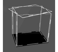 Caja de exhibición Transparente, Acrylic Display Cases Memorabilia Cards Black Base Transparent Multiple Sizes(30x20x25cm(12"x8"x10"))