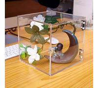 Caja de exhibición Transparente, Caja de acrílico Que se Puede Abrir con Cerradura for tamaños múltiples protección Figuras acción(15x15x10cm(6"x6"x4"))