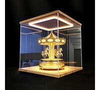 Caja de exhibición Transparente, Encienda tamaños múltiples de acrílico los Recuerdos la muñeca Las Figuras acción Fors Caja del Cubo(15x15x20cm(6"x6"x8"))