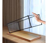 Caja de exhibición Transparente, Vitrina acrílica con Base de Madera, Figuras Bloques Recuerdos Comida, Varios tamaños(60x60x25cm(24"x24"x10"))