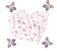 Caja de explosión de mariposas, caja de mariposa voladora Di-y Butter-fly Explo-sion Surp-rise Bo-x con 4/10 mariposas Surp-rise Bo-x
