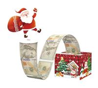 Caja de extracción de efectivo para Navidad,Caja de extracción de dinero para Navidad, Titular de efectivo Titulares de billetes Favores de fiesta Caja de efectivo, Divertidas huchas navideñas festiva