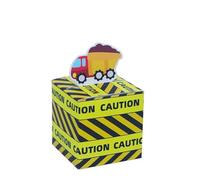 Caja de favores para fiesta de cumpleaños de niños 5 piezas Donut Farm Animal Swan Space Candy Bolsas de regalo Jungle Safari Treat Box Baby Shower-construction1 5pcs, No incluye adhesivo