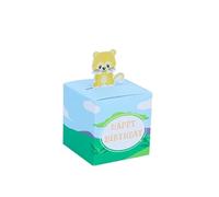 Caja de favores para fiesta de cumpleaños de niños 5pcs Donut Farm Animal Swan Space Candy Bolsas de regalo Jungle Safari Treat Box Baby Shower-Lion1 5pcs, Etiqueta incluida