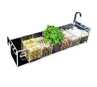 Caja de filtro acrílico para acuario, 6 rejillas, sistema de filtración de agua para tanque transparente, para el hogar, restaurante y hotel