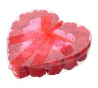 Caja de Flores de Jabón con Apariencia Realista para Obsequio Romántico | Caja Plástica Transparente, Aspecto Floral Natural, para Baño, Manos, Boda, Propuesta y Ocasiones Obsequios