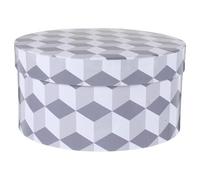 Caja de Flores Eternas Redonda de Papel 18,3x18,3x9cm | Preensamblada y Reutilizable, para Flores Artificiales, Frascos de Perfume, Mostrador de Obsequio