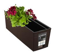 Caja de flores KADAX con inserto, 18 x 56 cm, patrón de ratán