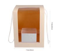 Caja de Flores Transparente Asa, Plegable de Plástico para Boda | 1 Pieza, Diseño de Ventana Clara y Forma Creativa, para Floristería y Presentación Elegante