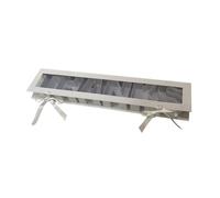 Caja de flores vacía para caramelos, caja de regalo con forma de letra de agradecimiento, rellenable, para el día del profesor, día de la madre, color blanco