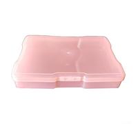 Caja de fotos de 4 x 6 con construcción transparente y diseño de hebilla de doble capa para una conservación segura de fotos a largo plazo (naranja)