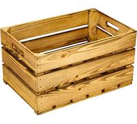 Caja de fruta pintada (54 x 35 x 30 cm), color madera