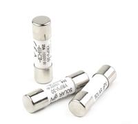 Caja de fusibles de 30 A, paquete de 3 fusibles de 1000 V CC, 10 x 38 mm, garantiza la protección del circuito para aplicaciones de utensilios de cocina y ducha (20 A)