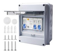 Caja de fusibles de montaje en superficie IP65, distribuidor pequeño de montaje en superficie con interruptor, interruptor de corriente 32A, interruptor de corriente alterna 16A+160A, caja de